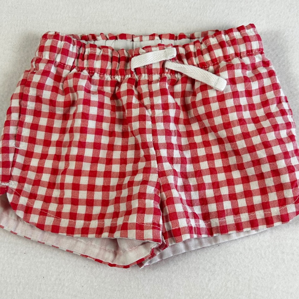 Cat & Jack Red and White Gingham Shorts
